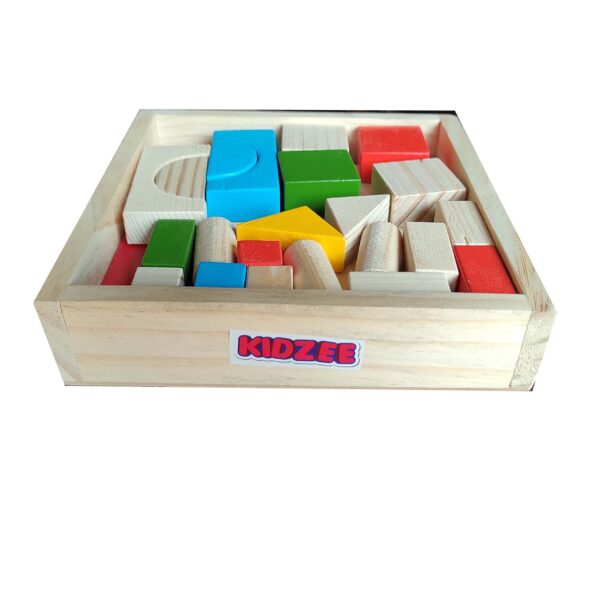 Building Blocks Small Natural and Coloured (Set of 38 pcs)